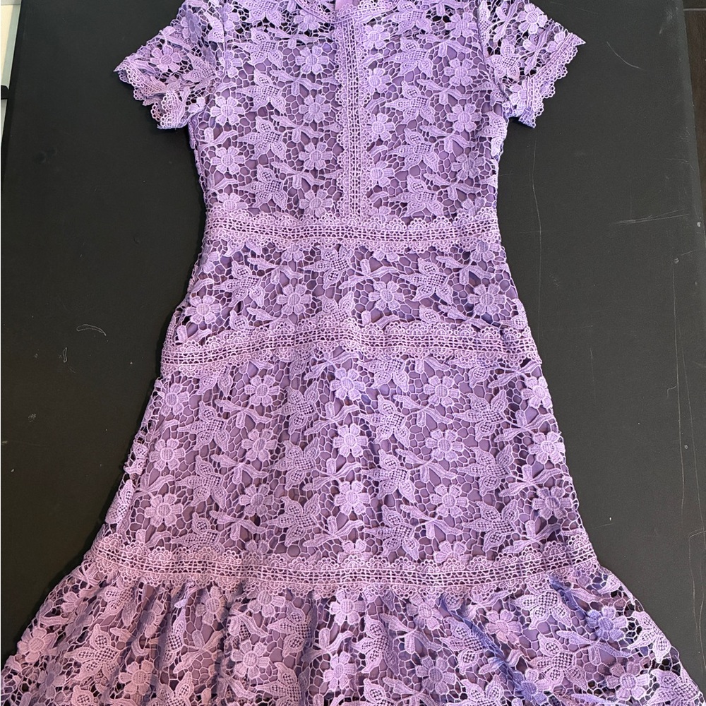 GB girls Lavender Floral Lace Dress